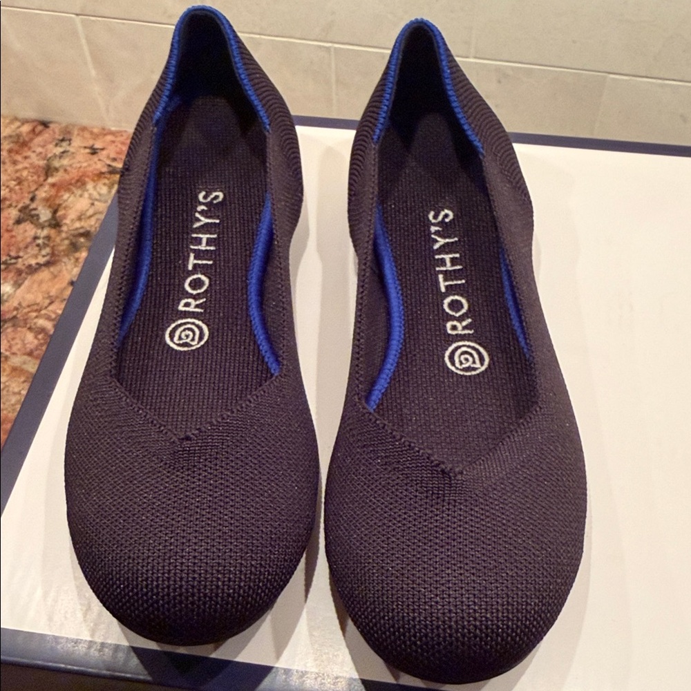 Rothy's Black and Blue Flats